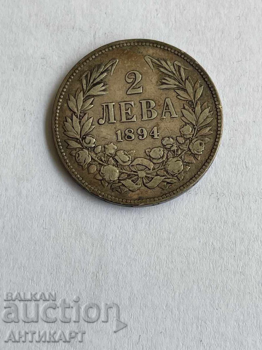 Bulgaria monedă de argint 2 leva 1882