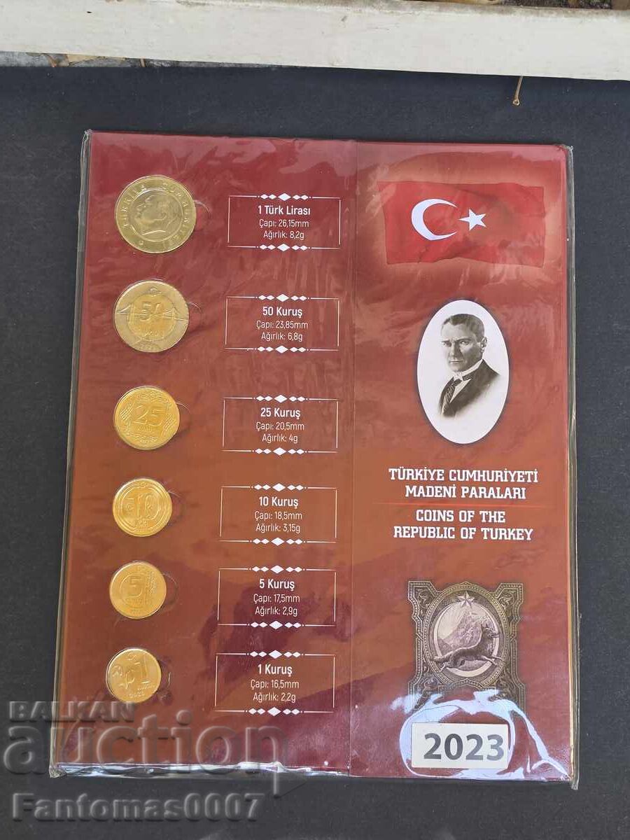 SET MONEDE TURCEȘTI 2023 UNC PROOF cu preț € 3.50 | 6.85 BGN SET MONEDE TURCEȘTI 2023 UNC PROOF cu preț € 3.50 | 6.85 BGN