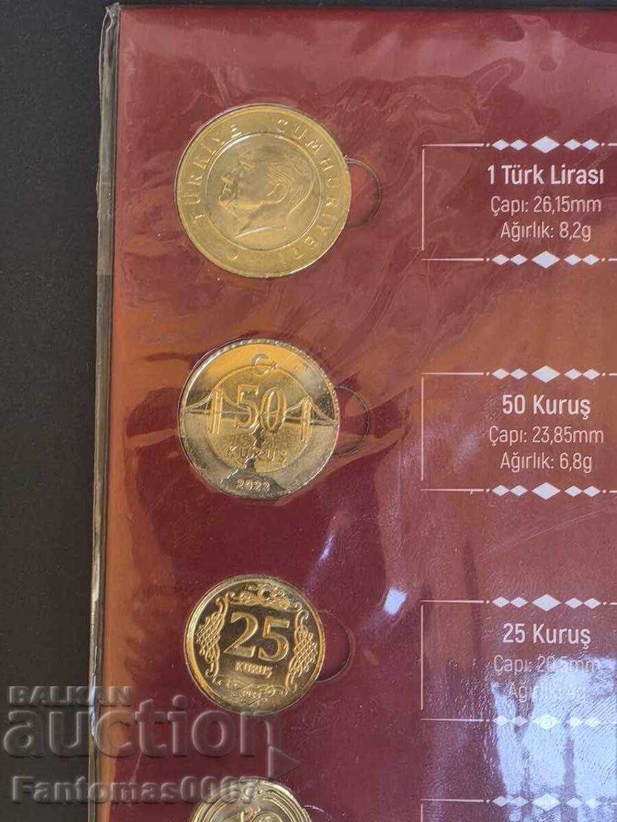 SET MONEDE TURCEȘTI 2023 UNC PROOF - 5 SET MONEDE TURCEȘTI 2023 UNC PROOF - 5