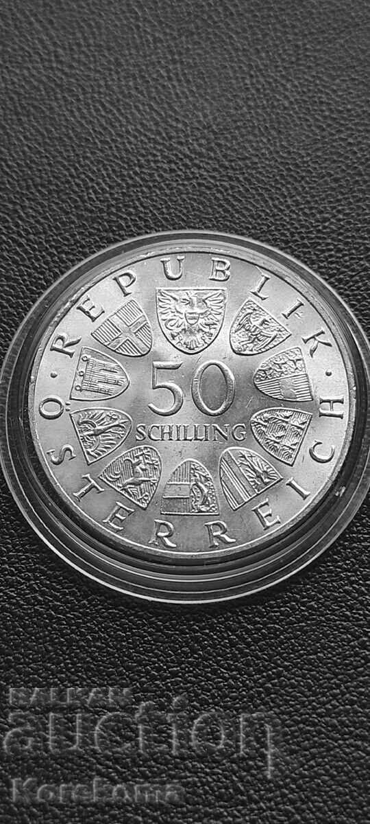 50 Austrian Schillings 1967 Silver from 1st BZC. Read the description! with price € 32.20 | 62.98 BGN 50 Austrian Schillings 1967 Silver from 1st BZC. Read the description! with price € 32.20 | 62.98 BGN