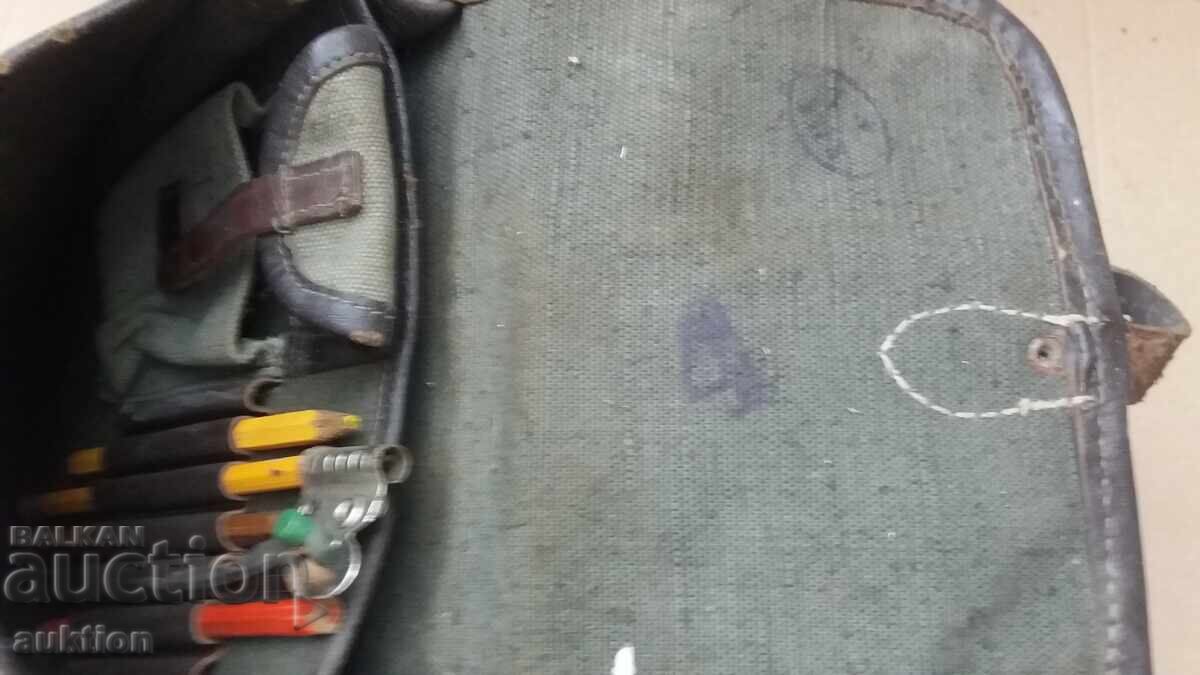 GEANTĂ MILITARĂ DE GENIU EXCELENTĂ CU COMPAS ȘI CREIOANE - 5