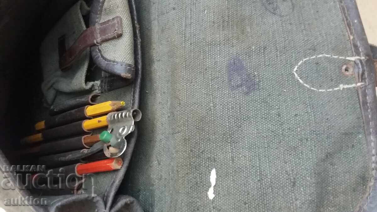 GEANTĂ MILITARĂ DE GENIU EXCELENTĂ CU COMPAS ȘI CREIOANE - 6