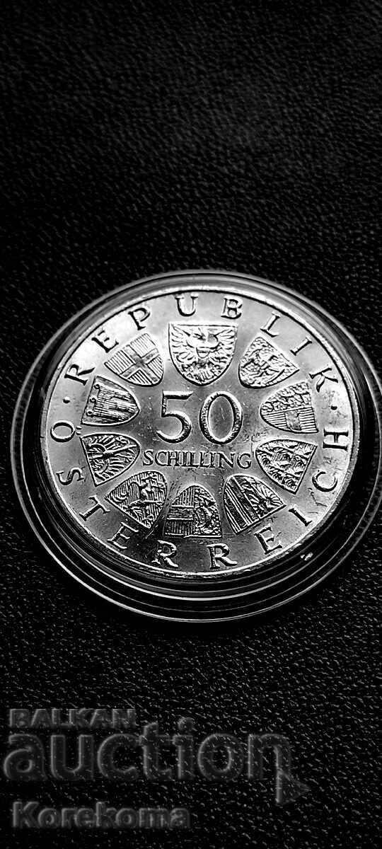50 Austrian Schillings 1968 Silver from 1st BZC. Read the description! with price € 0.01 | 0.02 BGN