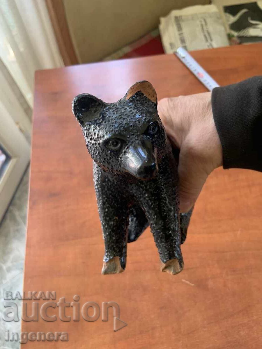 FIGURINĂ DIN CERAMICĂ URS DIN PERIOADA SOCIALISTĂ, CU DEFECTE, VIZIBILE - 5