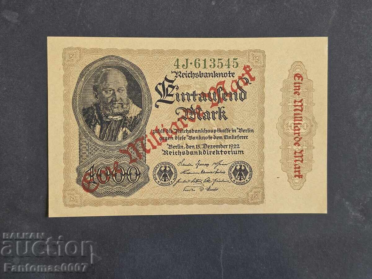 UN MILIARD DE MĂRCI 1922 UNC