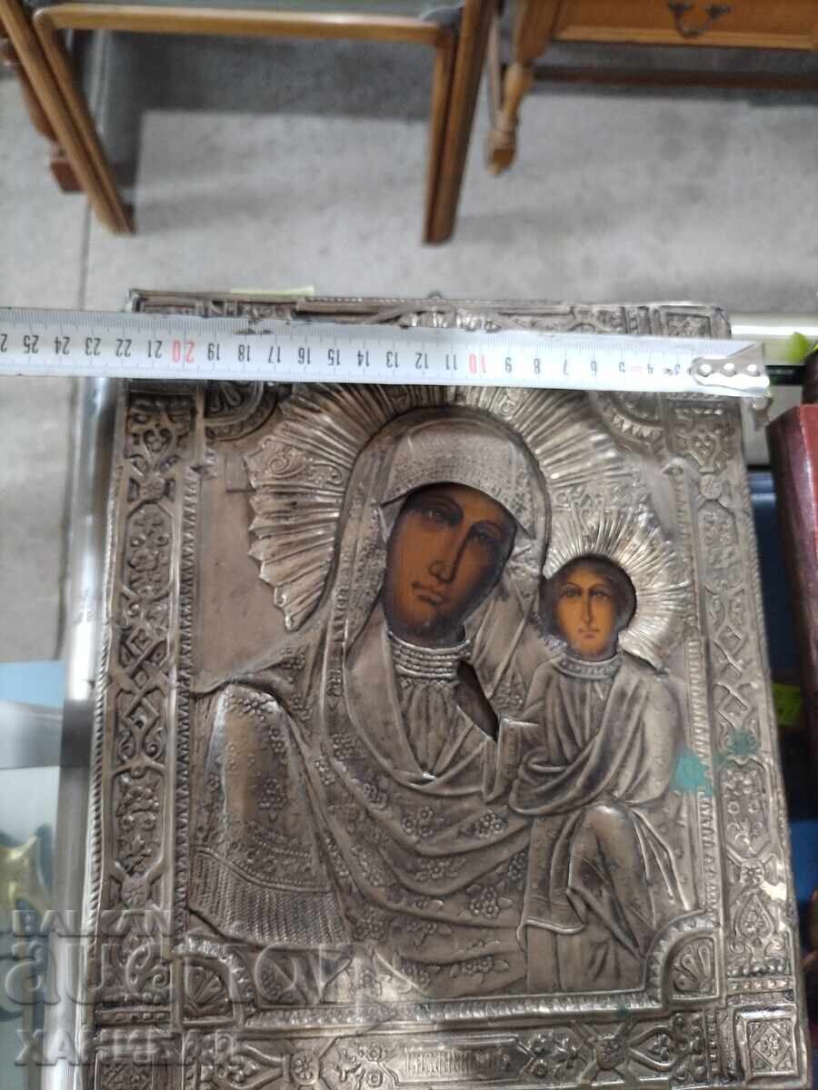 ICOANĂ RUSEASCĂ VECHE CU FERONERIE PICTATĂ - 5