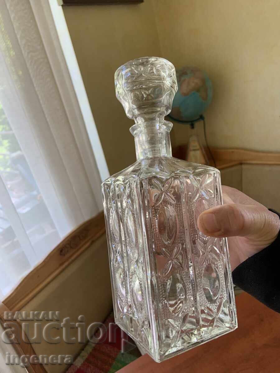 CARAFĂ STICLĂ DAMIGIANĂ RELIEF PEREȚI GROȘI - 5