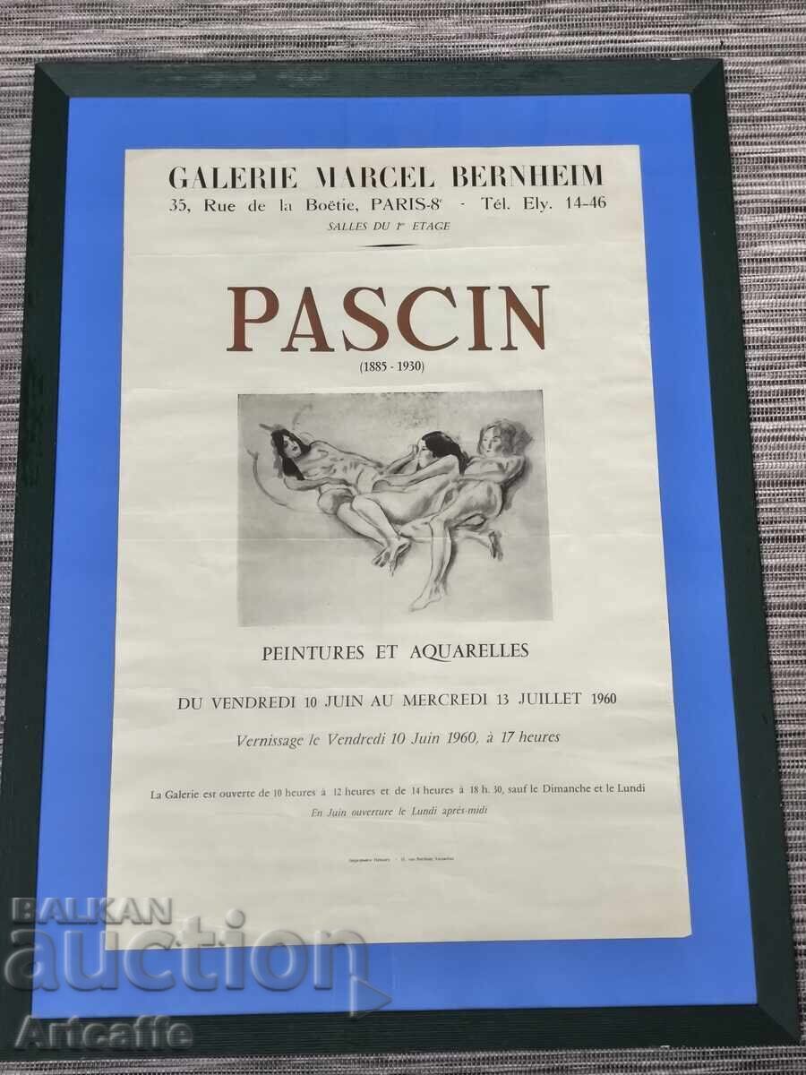 Πρωτότυπη αφίσα Jules Pascin Galerie Marcel Bernheim Παρίσι - 5