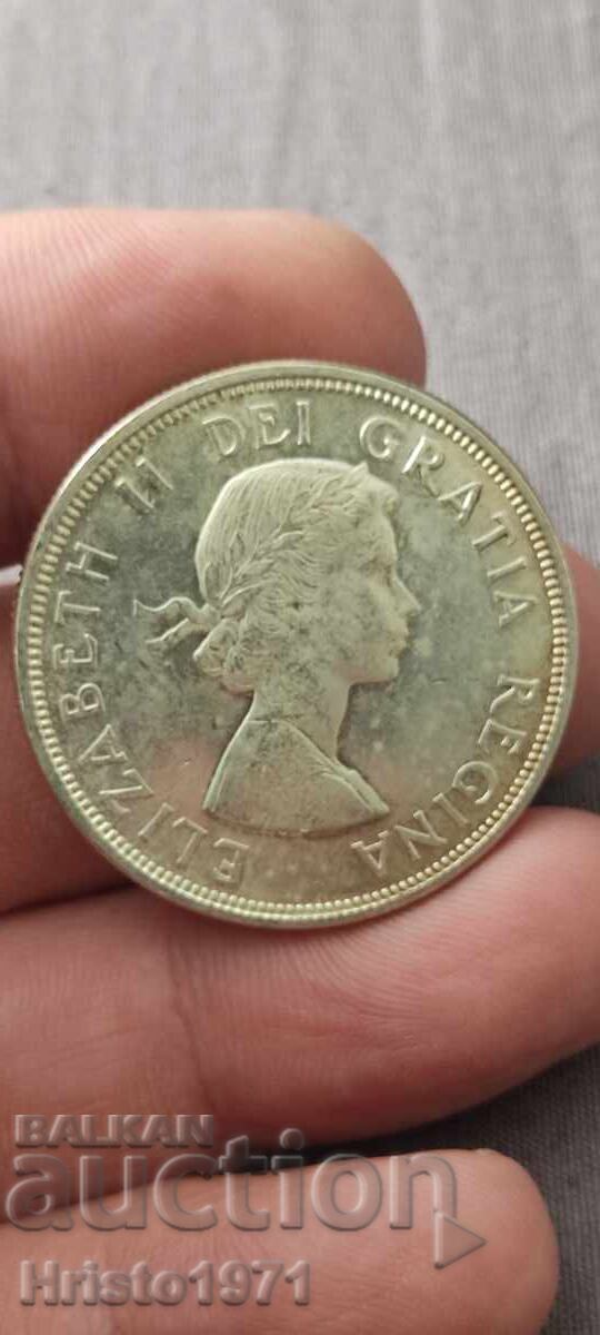 1 dolar 1964 Canada cu preț € 55.00 | 107.57 BGN