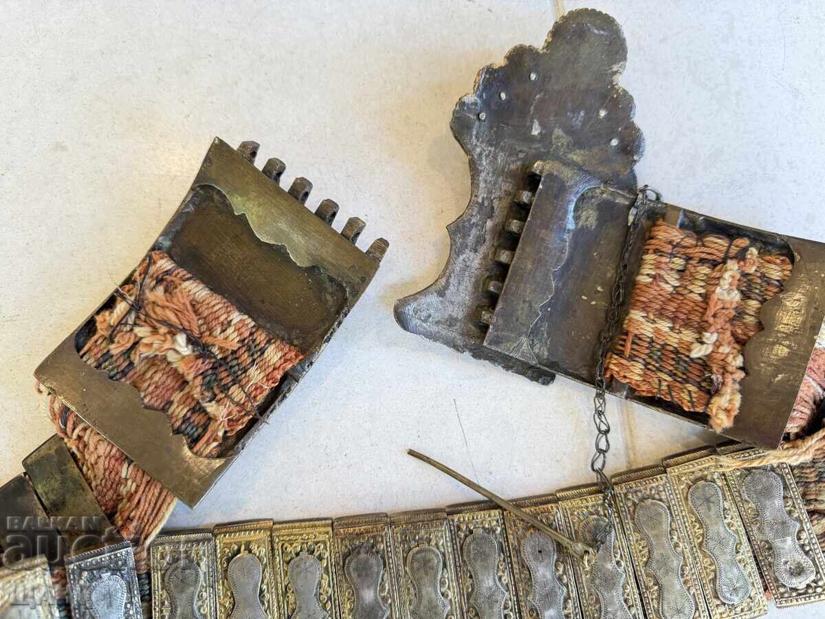 Revival Period Pafti (Belt Buckles) with Dedeagach Belt, Gold Plating, Enamel, for Folk Costume - 5