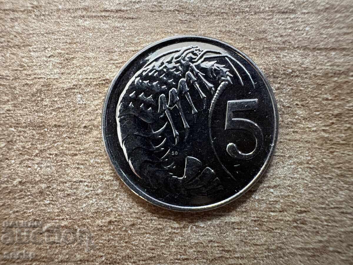 Cayman Islands - 5 cents (2022)