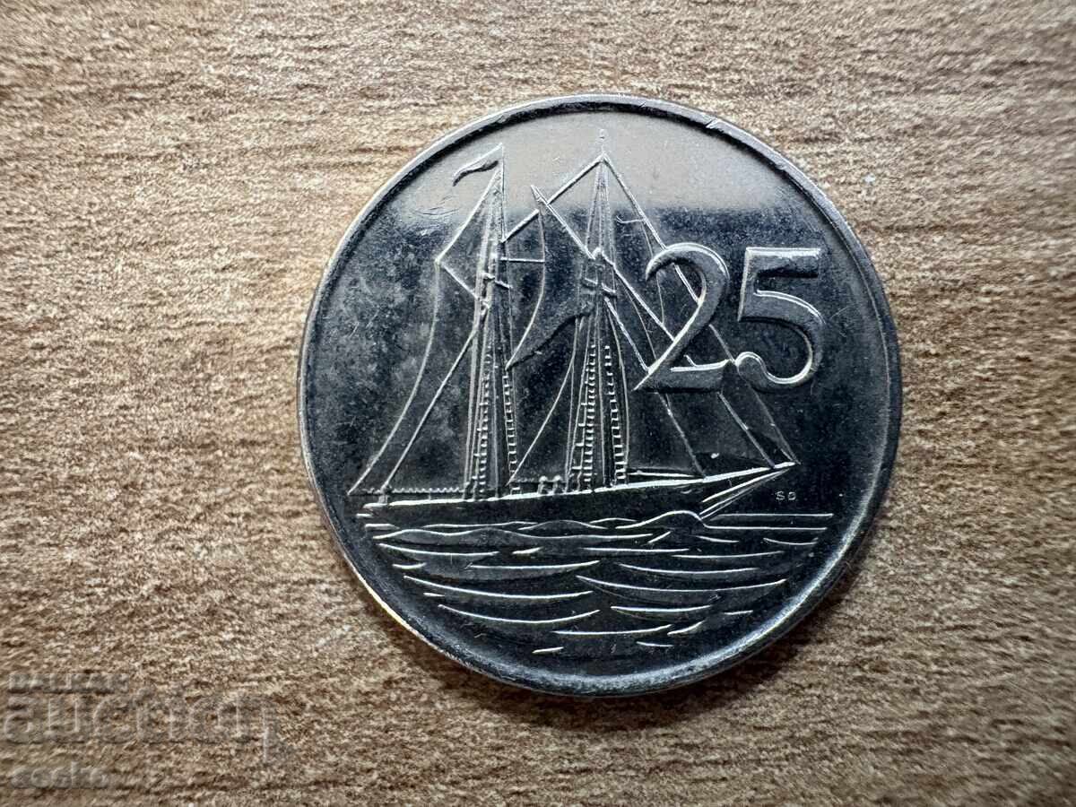 Cayman Islands - 25 cents (1992)