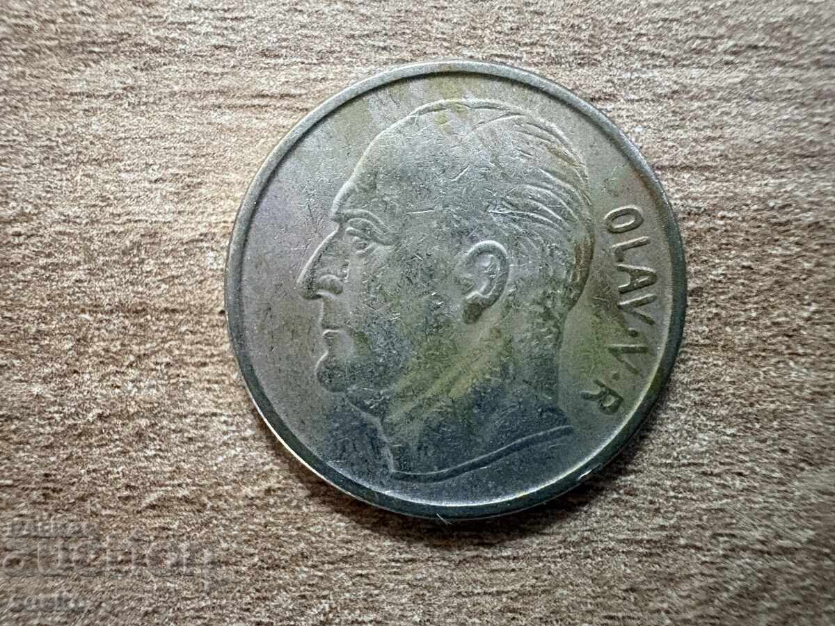 Norway - 1 krone (1963) with price € 0.40 | 0.78 BGN