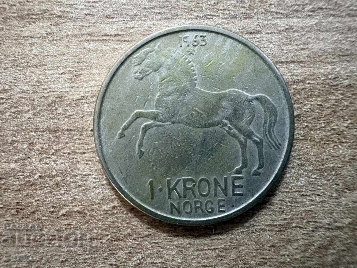 Norway - 1 krone (1963)