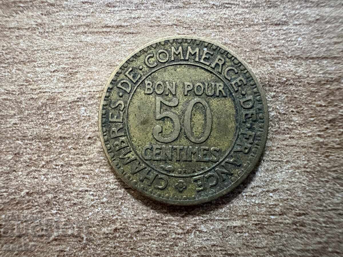 Franța - 50 centime (1921)