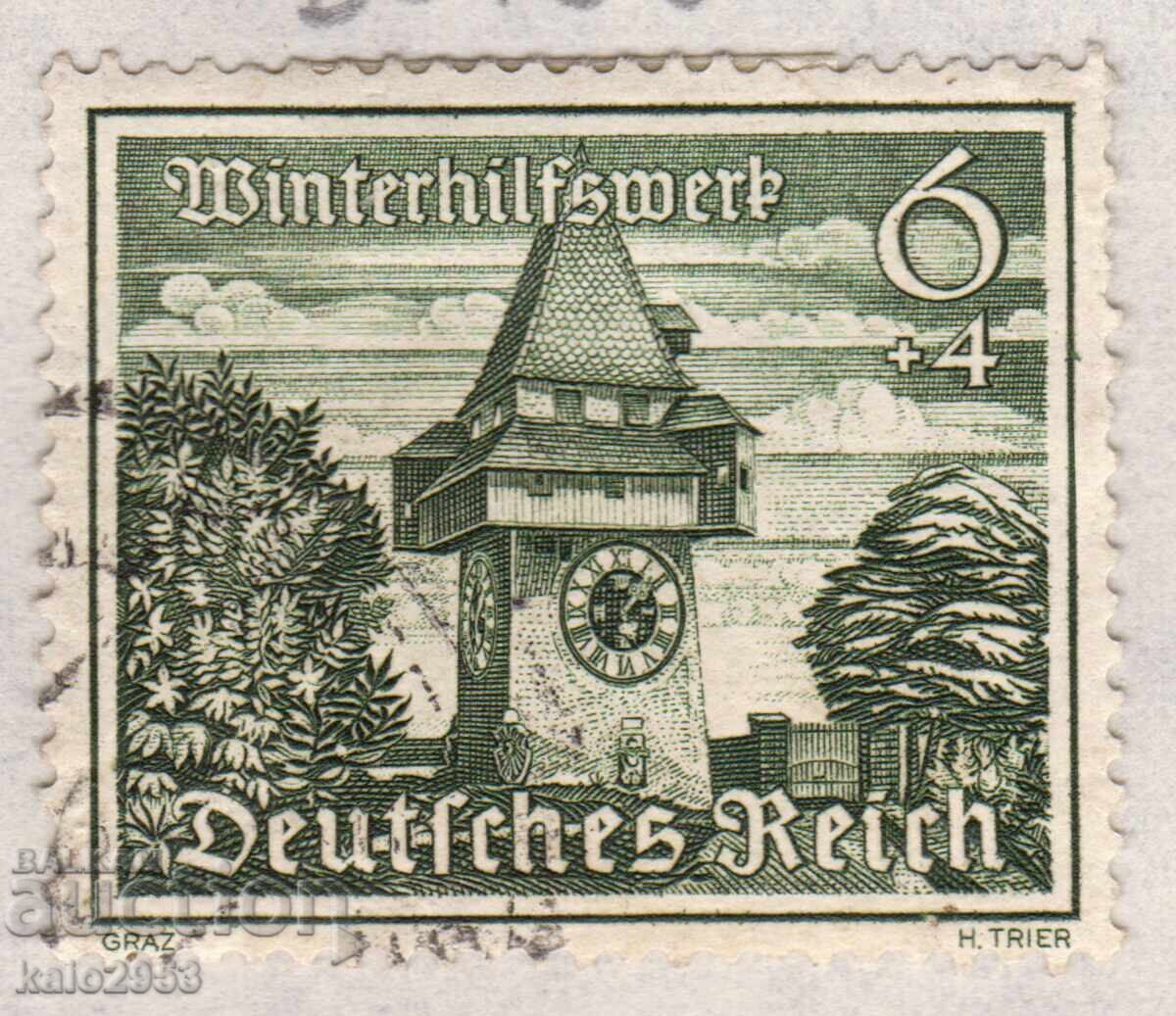 Germania/Reich-Al Doilea Război Mondial 1939-Ajutor de iarnă-Clădiri, ștampilă Germania/Reich-Al Doilea Război Mondial 1939-Ajutor de iarnă-Clădiri, ștampilă