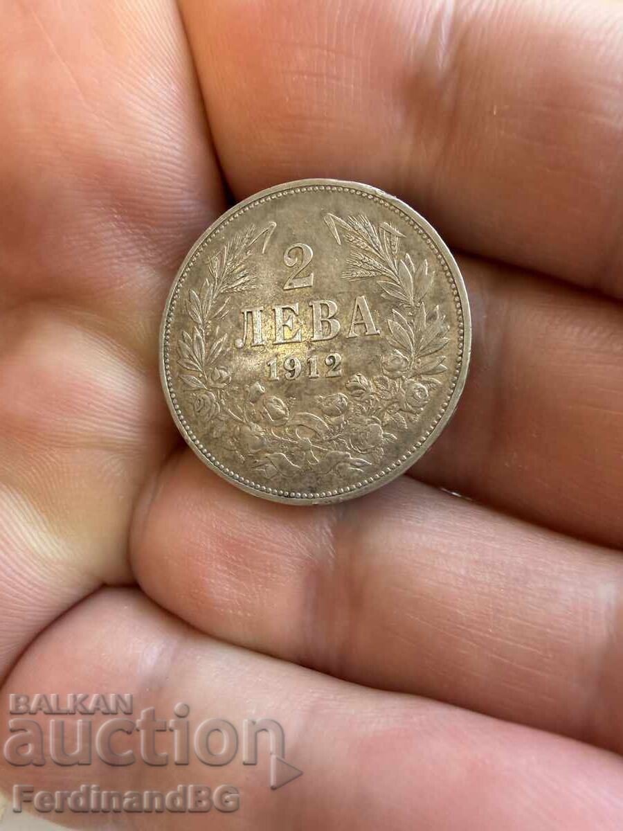 2 leva. Anul 1912 cu preț € 55.00 | 107.57 BGN 2 leva. Anul 1912 cu preț € 55.00 | 107.57 BGN