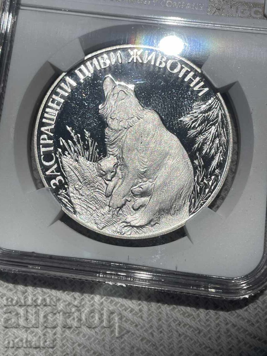 Auction  25 leva 1989 Bear with cubs NGC PF67 Ultra Cameo