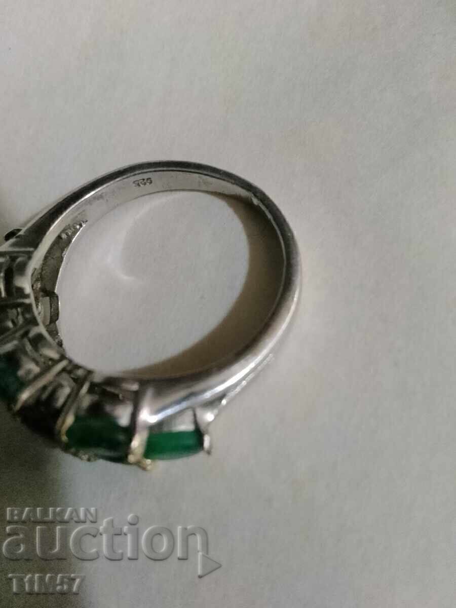 δαχτυλίδι διαμάντια σμαράγδια 02 08 με τιμή € 57.00 | 111.48 BGN