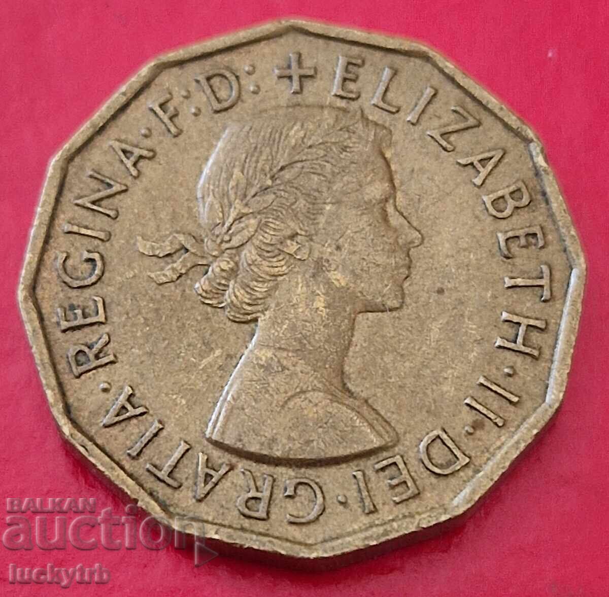 3 pence 1955 - Marea Britanie cu preț € 3.00 | 5.87 BGN