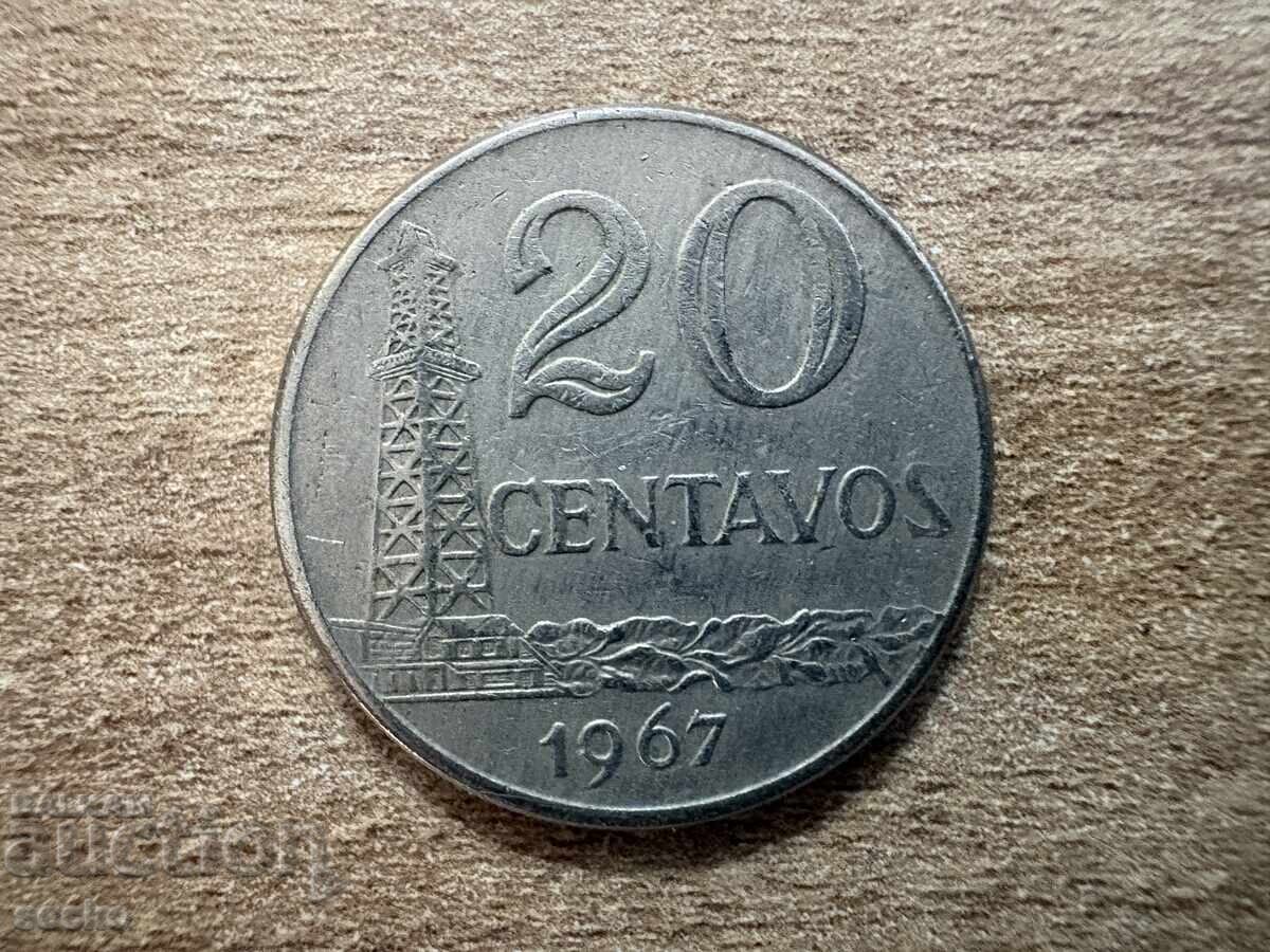 Βραζιλία - 20 σεντάβος (1967)
