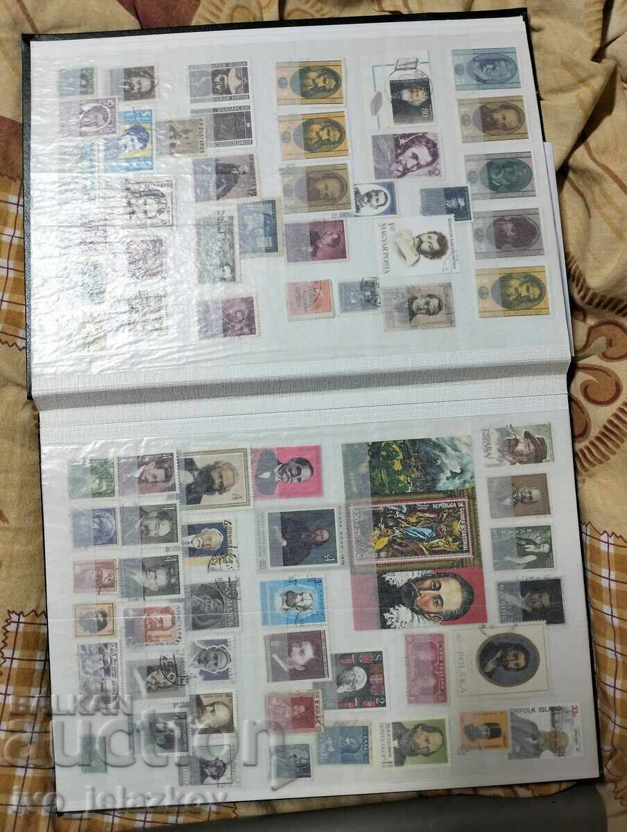 Mărci, două albume mari cu personalități cu barbă și mustață cu preț € 100.00 | 195.58 BGN