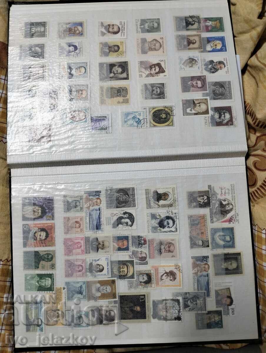 Licitație Mărci, două albume mari cu personalități cu barbă și mustață