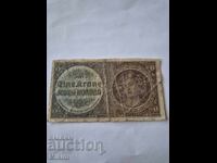 Τραπεζογραμμάτιο 1 κορόνα 1940, Βοημία και Μοραβία