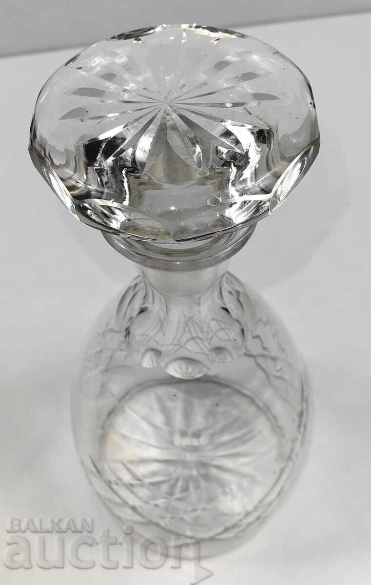 Licitație GARAFĂ DE CRISTAL STICLĂ BUTELIE VIN RAHAT CRISTAL EXCELENT