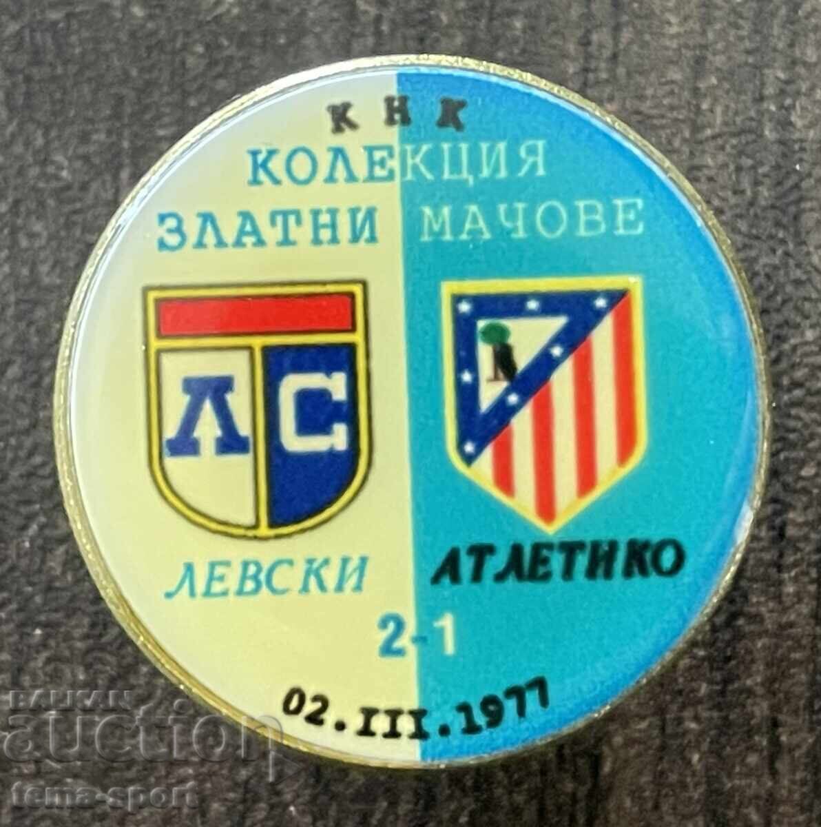 2351 Bulgaria insignă Levski Atletico 1977 Colecție meciuri de aur 2351 Bulgaria insignă Levski Atletico 1977 Colecție meciuri de aur