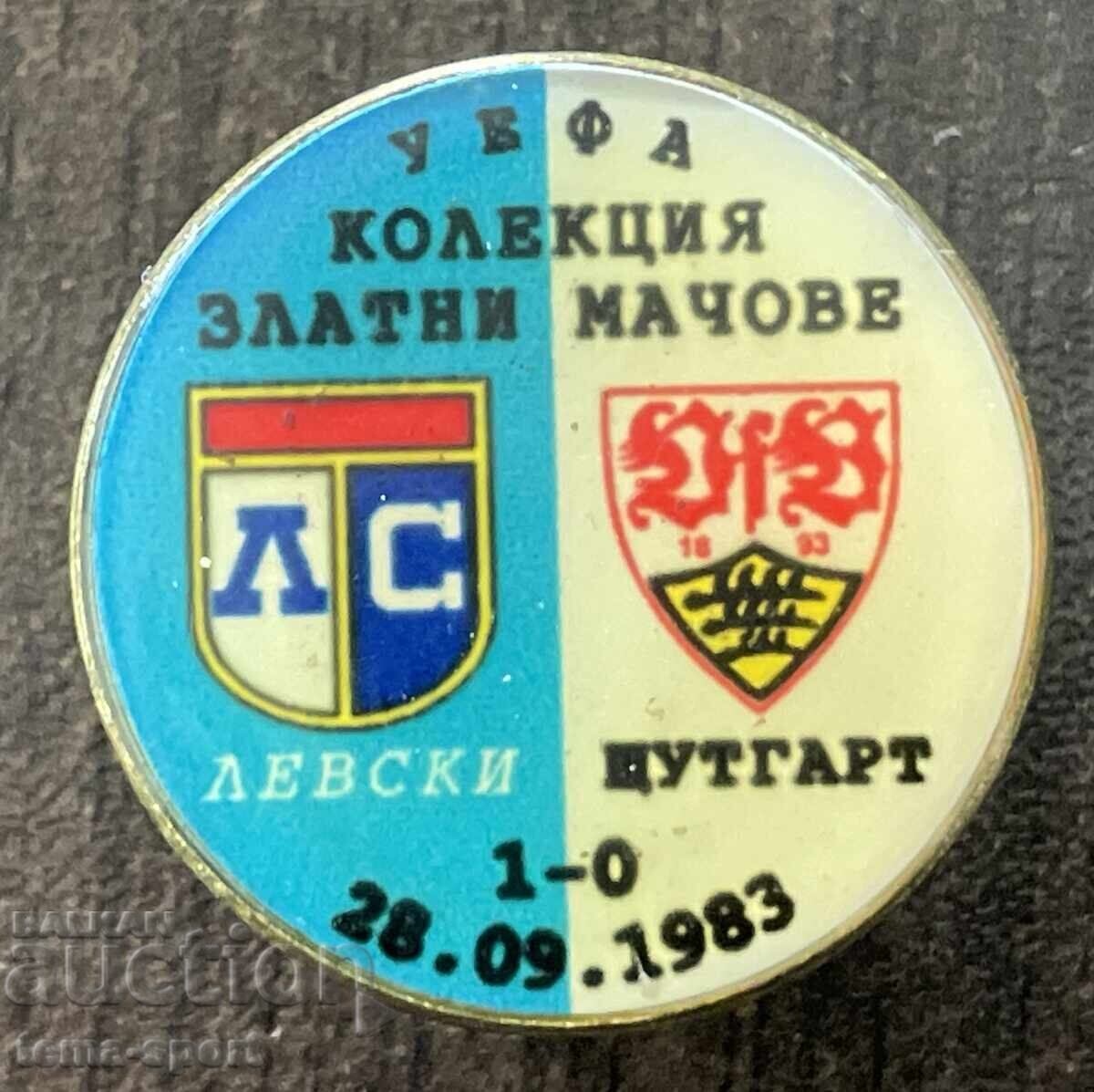 2357 Bulgaria badge Levski Stuttgart 1983 Golden matches collection 2357 Bulgaria badge Levski Stuttgart 1983 Golden matches collection