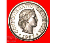 Ⰺ LIBERTY (1879-2026): SWITZERLAND★10 RAPPEN 1967B! DIES I B