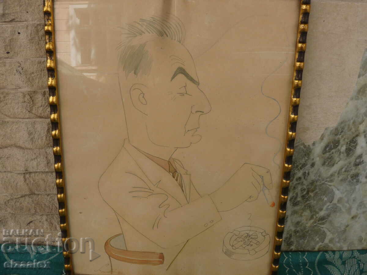 Livrarea Tablou vechi 34 / 26 cm Vasil Kovachev-Timofey 1937