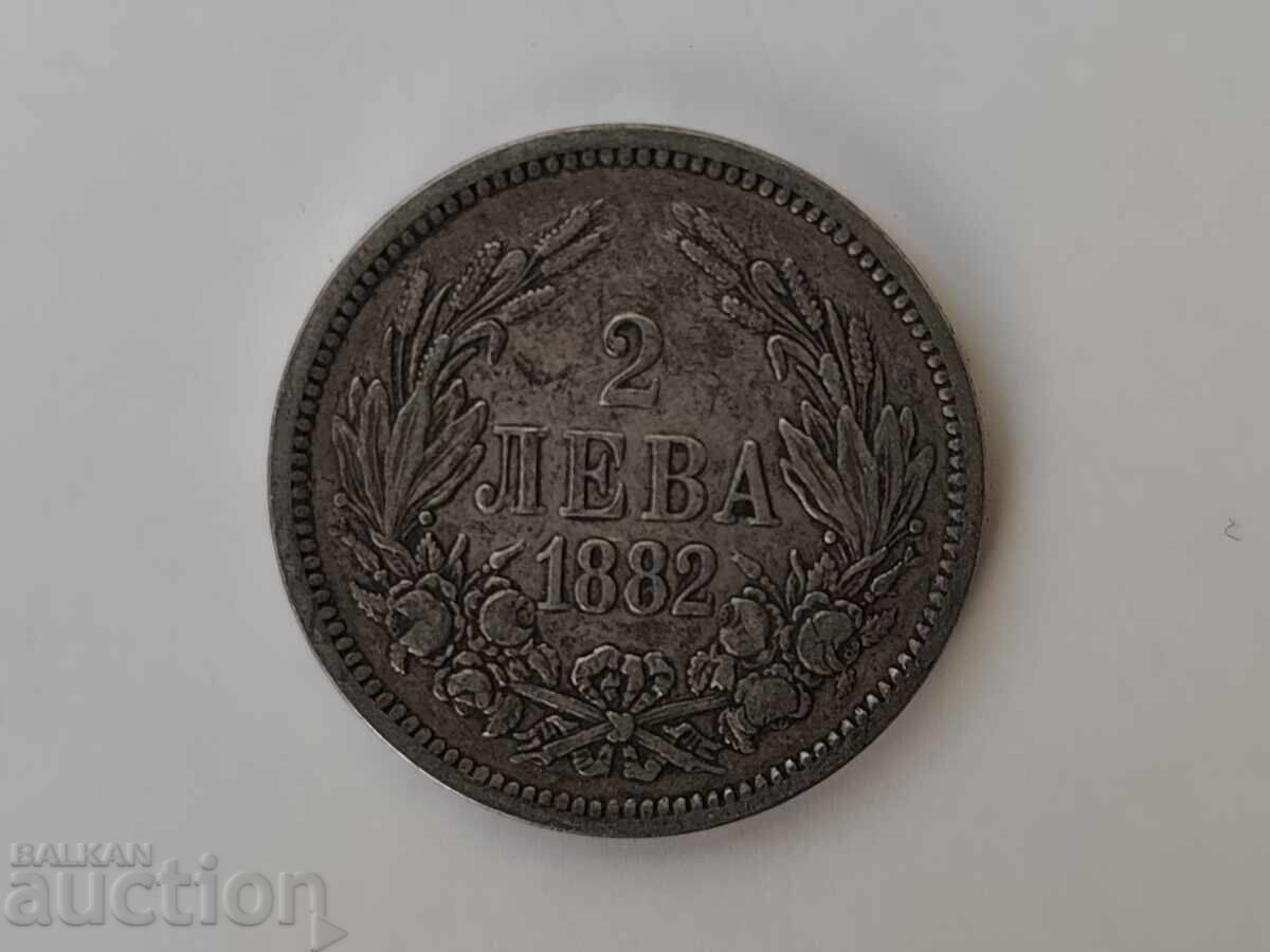 0.01цент Сребърна Българска монета 2 лева 1882г.-Б.З.Ц. с цена € 26.00 | 50.85 лв.
