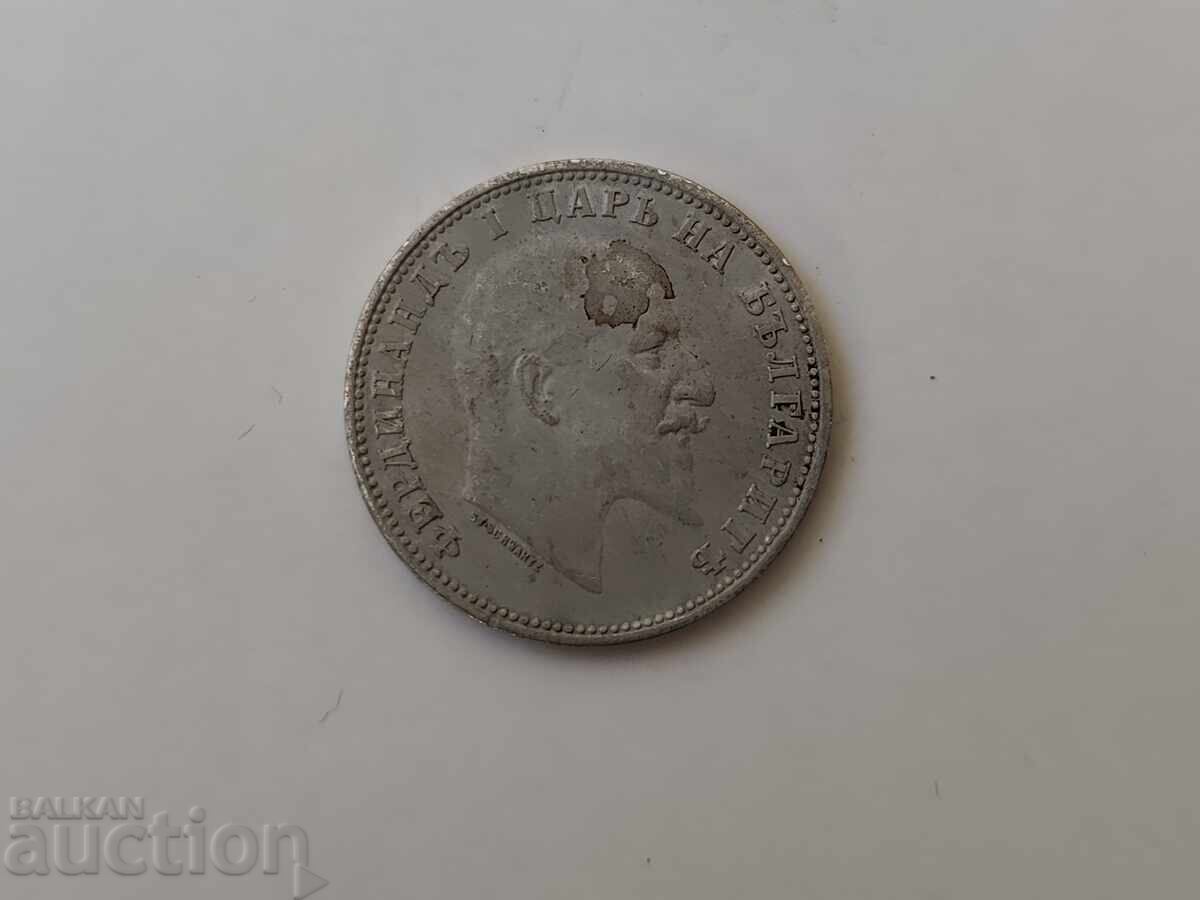 Livrarea 0,01 cenți Monedă bulgărească de argint 1 lev 1910 - B.Z.Ts