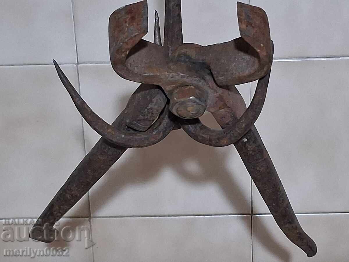 Clește vechi tip clește de dulgherie, fier forjat - 6