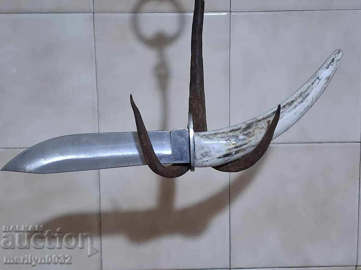 Κυνηγετικό μαχαίρι με θήκη, λαβή από κέρατο ελαφιού - 7 Κυνηγετικό μαχαίρι με θήκη, λαβή από κέρατο ελαφιού - 7
