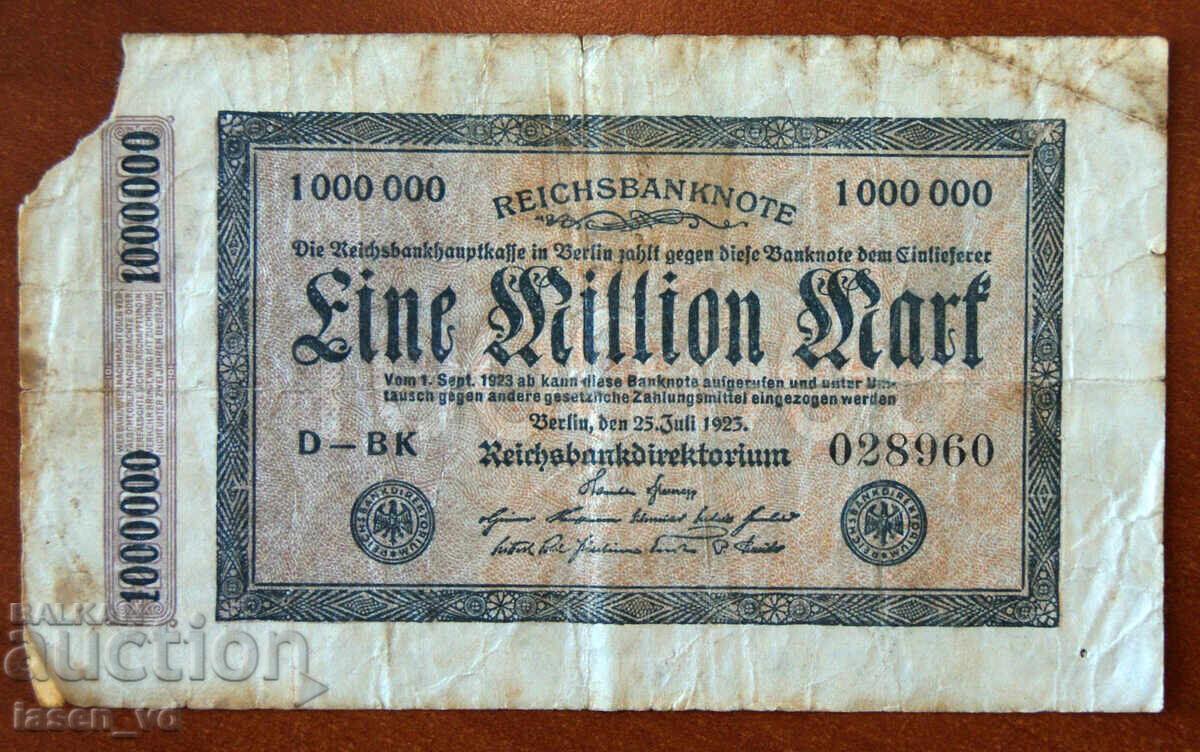 1 000 000 mărci, Germania 1923 1 000 000 mărci, Germania 1923