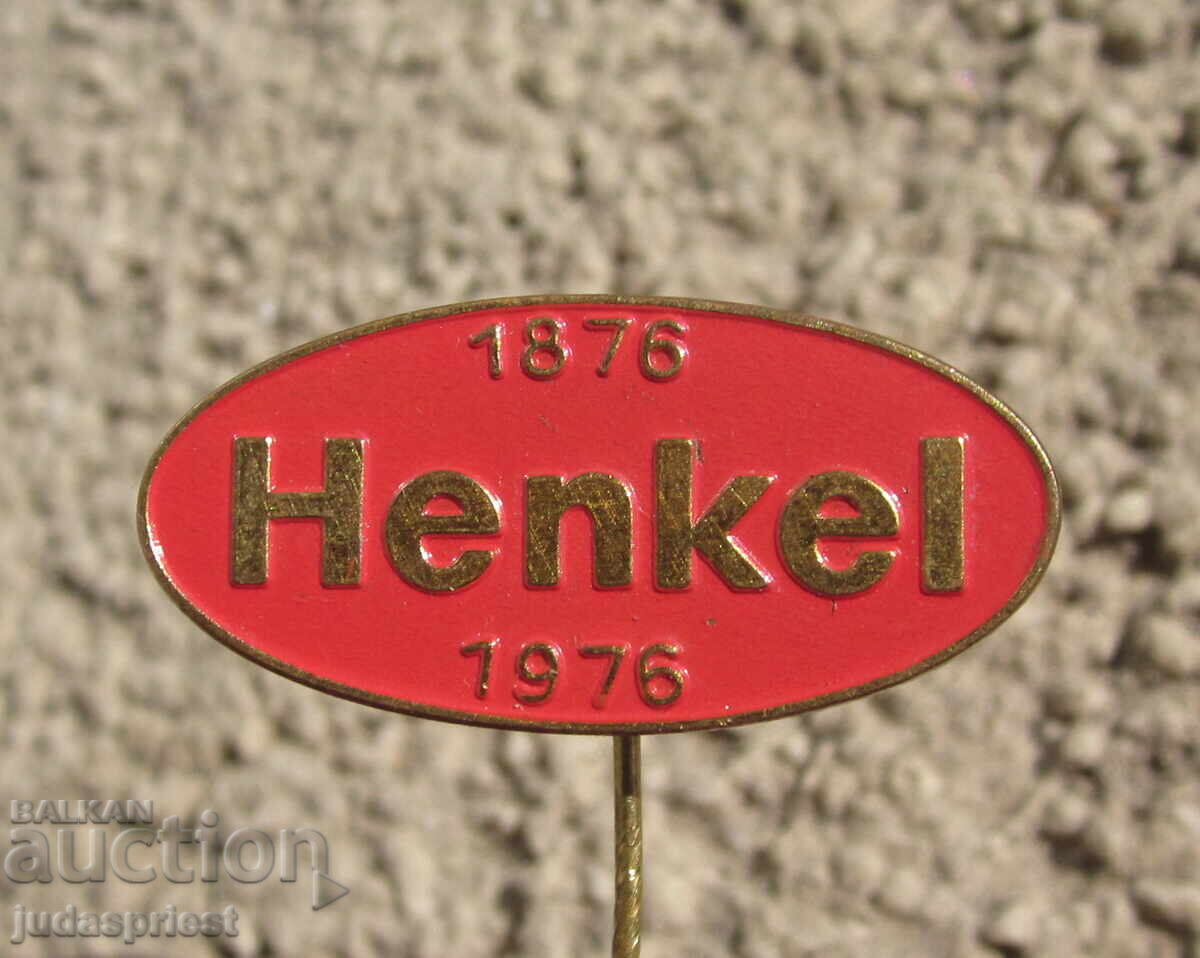 рекламна значка рекламен знак Henkel 1876 - 1976 маркирана