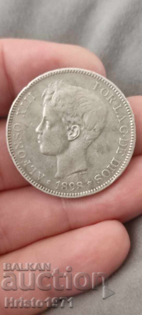 5 pesete 1898