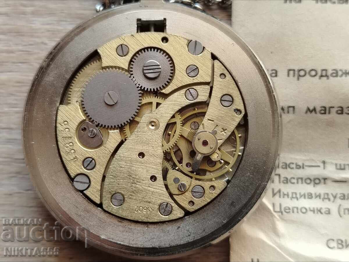 Ceas de buzunar rar Molnija 1996, 300 de ani de la înființarea Flotei Ruse - 5