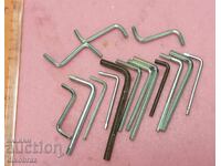 Set of various hex keys - from 1 Euro cent