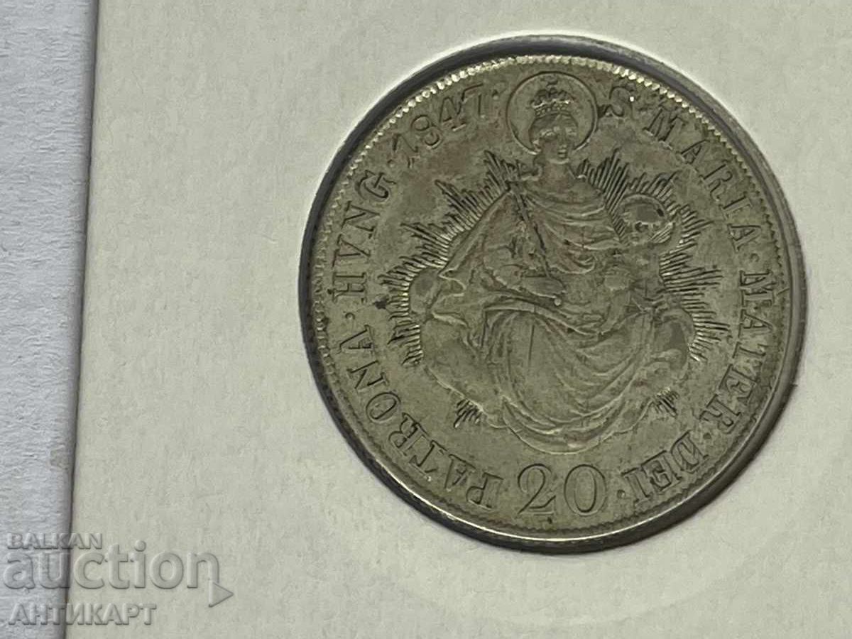 Monedă de argint Austria 20 kreuzer 1847 Ferdinand V Monedă de argint Austria 20 kreuzer 1847 Ferdinand V