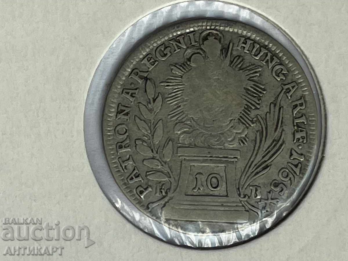 Monedă de argint Ungaria Austria 10 creițari 1765 KB cu preț € 32.00 | 62.59 BGN