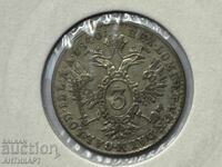 Silver coin Austria 3 kreuzer 1840 Ferdinand I