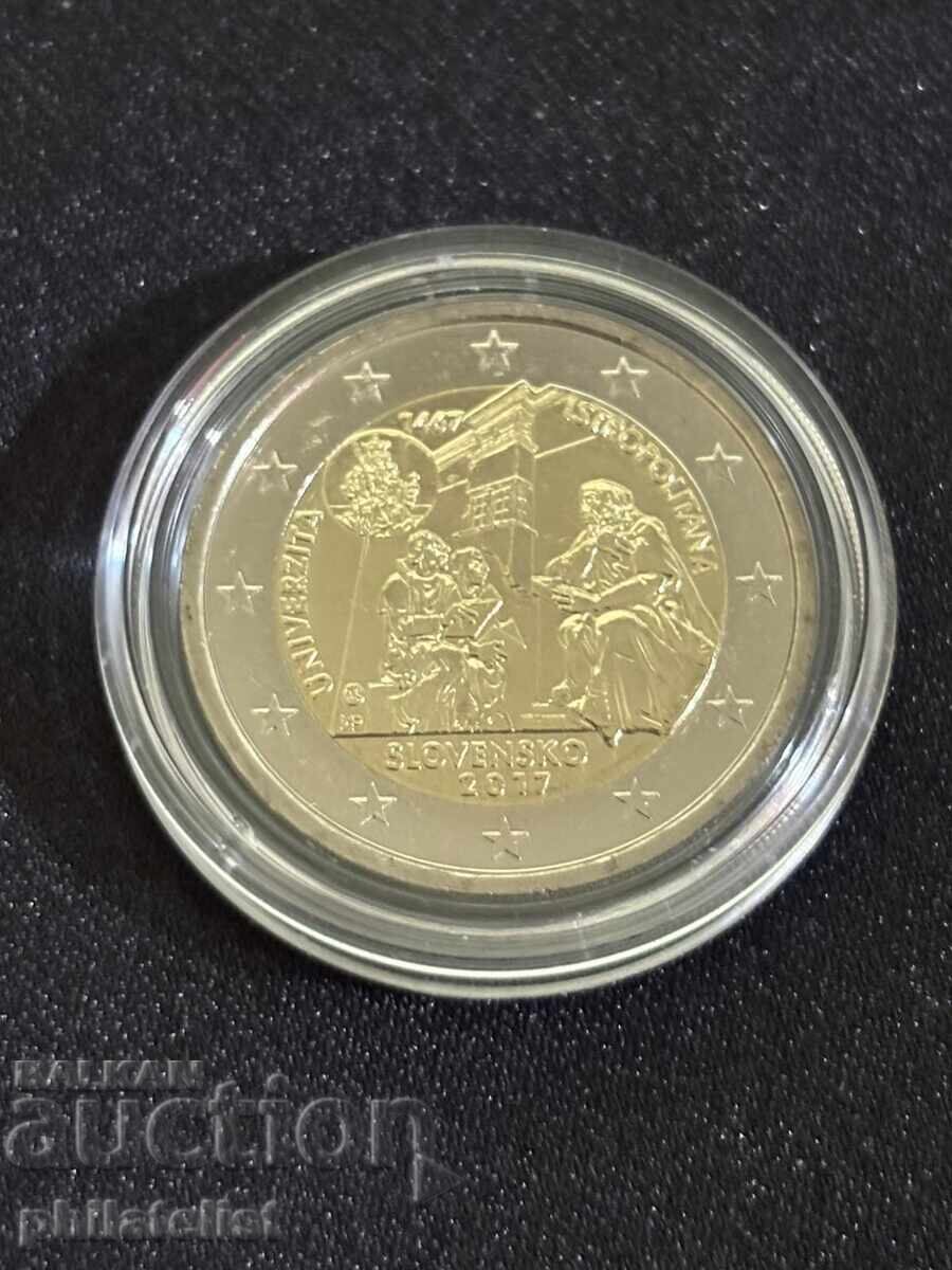 Slovacia 2017 – 2 euro – 550 ani Universitatea Istropolitana cu preț € 4.45 | 8.70 BGN