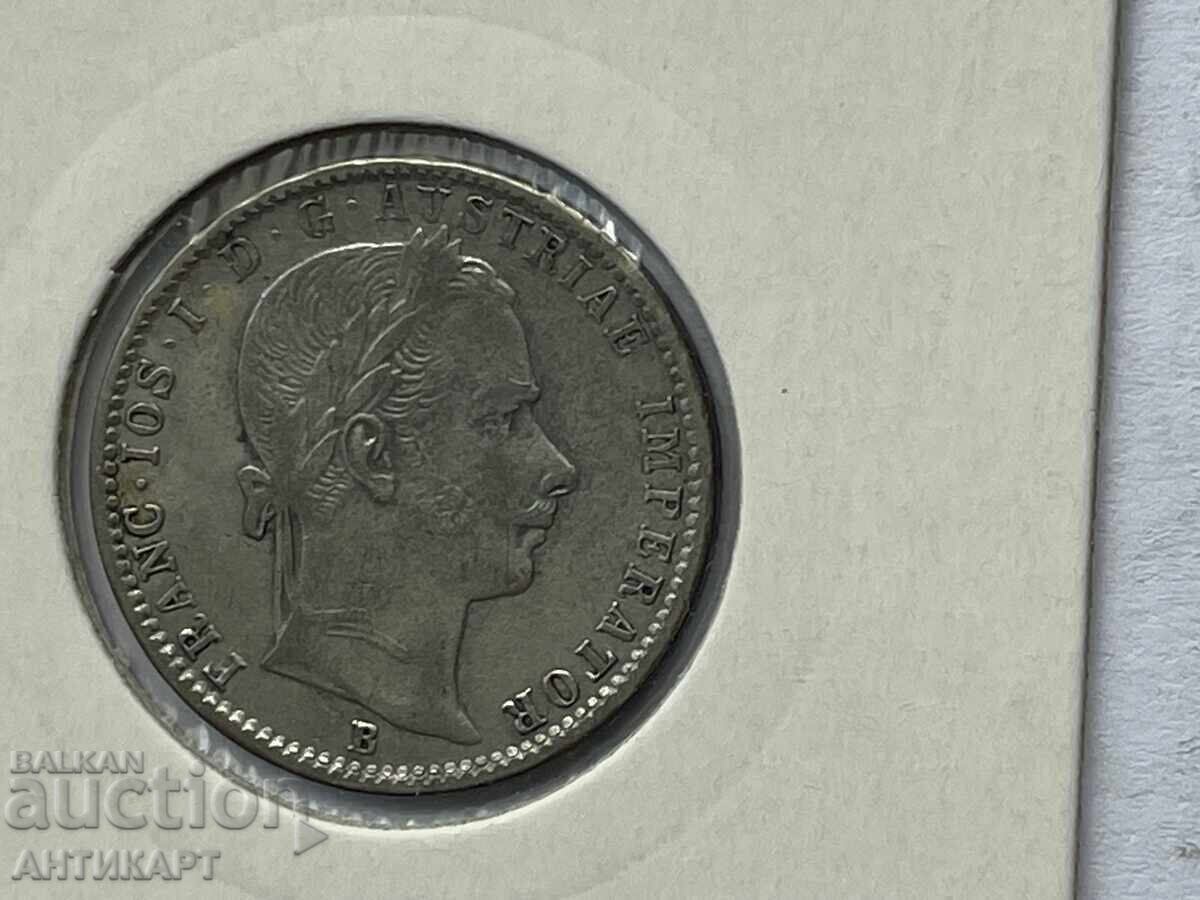 Monedă rară de argint Austria 1/4 florin 1859 excelent cu preț € 32.00 | 62.59 BGN