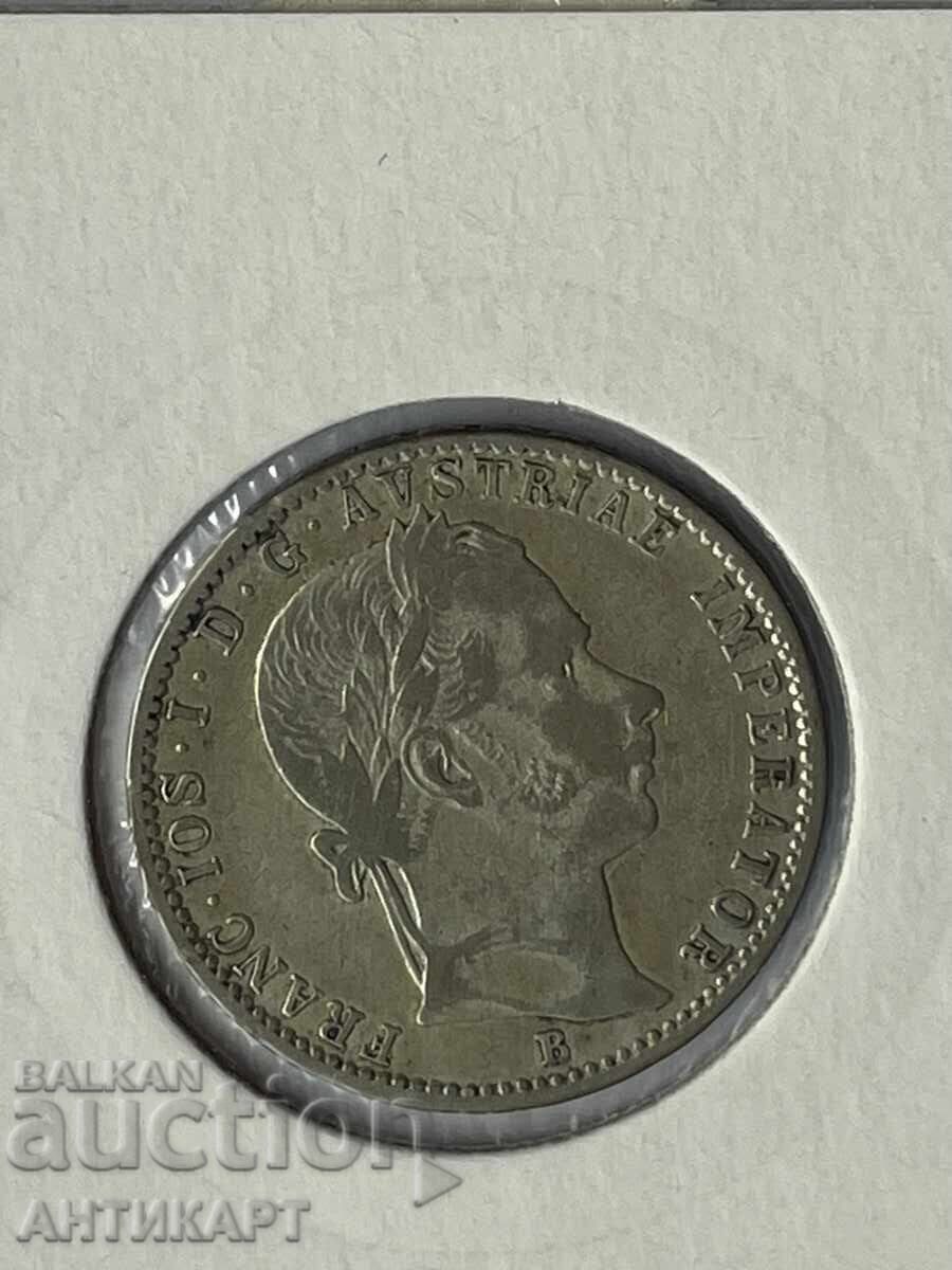 рядка сребърна монета Австрия 1/4 флорин 1860 отличен с цена € 32.00 | 62.59 лв.