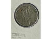Rare silver coin Austria 1/4 florin 1860 excellent