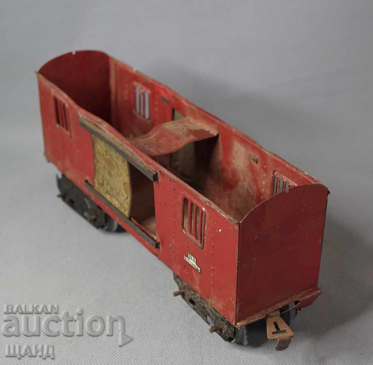 Auction  Austria Old large metal toy freight wagon 23 cm